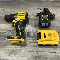 AS-IS DEWALT ATOMIC 20V Lithium-Ion Cordless 1/2 in. Hammer Drill Kit