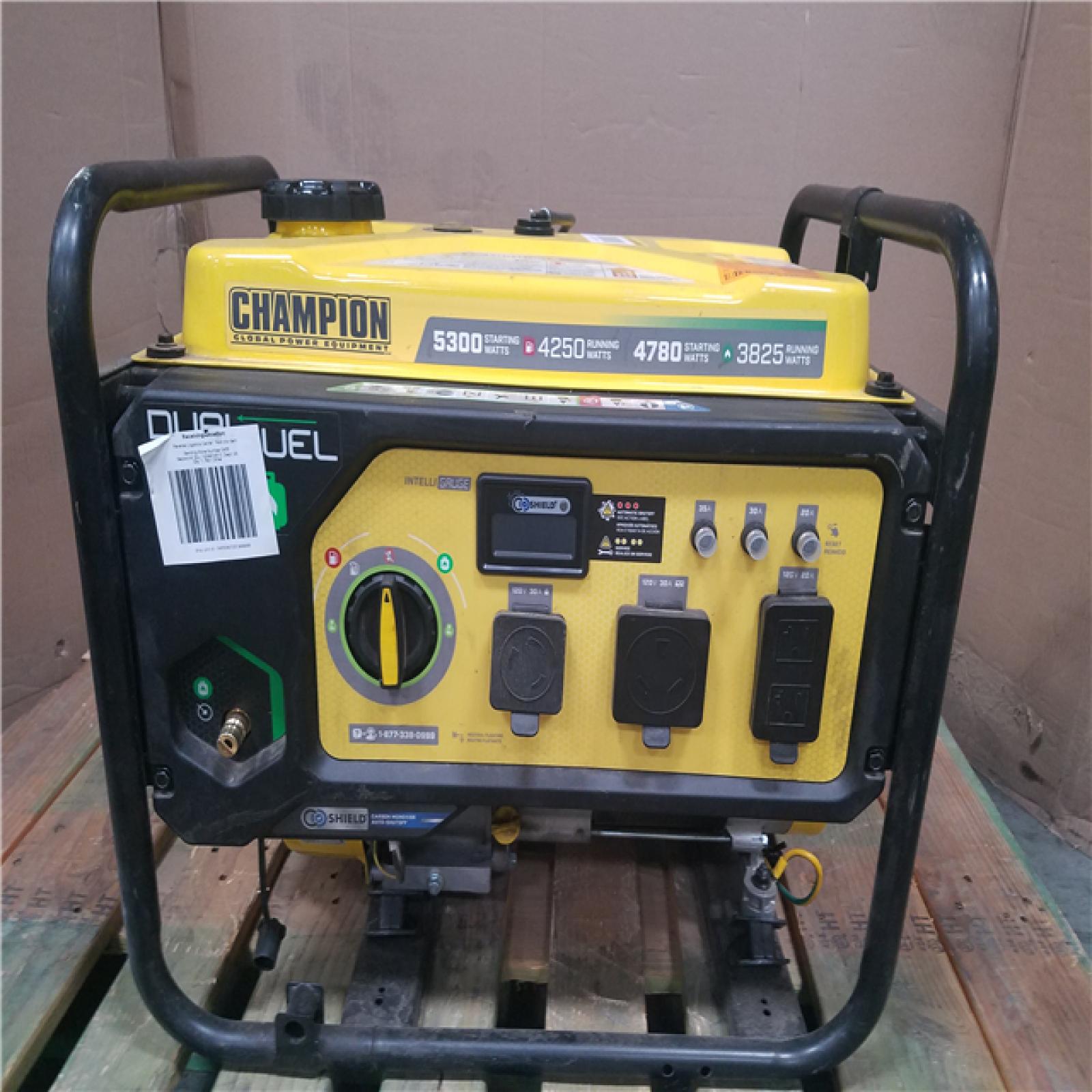 CALIFORNIA AS-IS CHAMPION DUAL FUEL PORTABLE GENERATOR