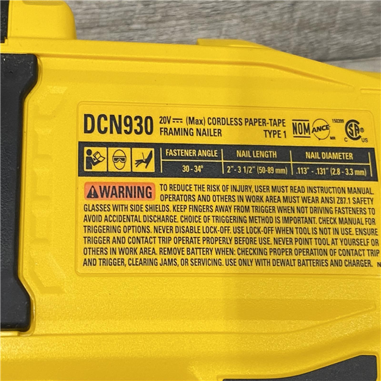 AS-IS DEWALT 20V 30 Degree Cordless Framing Nailer (Tool-Only)