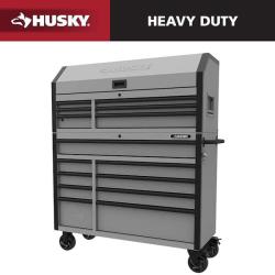 Phoenix NEW Husky Tool Storage 52 in. W Heavy Duty Matte Gray Tool Chest Combo