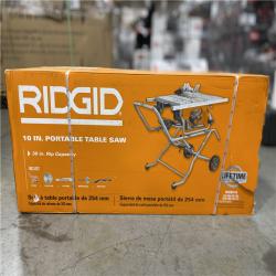 DALLAS LOCATION -  LIKE NEW! RIDGID 15 Amp 10 in. Portable Corded Pro Jobsite Table Saw with Stand