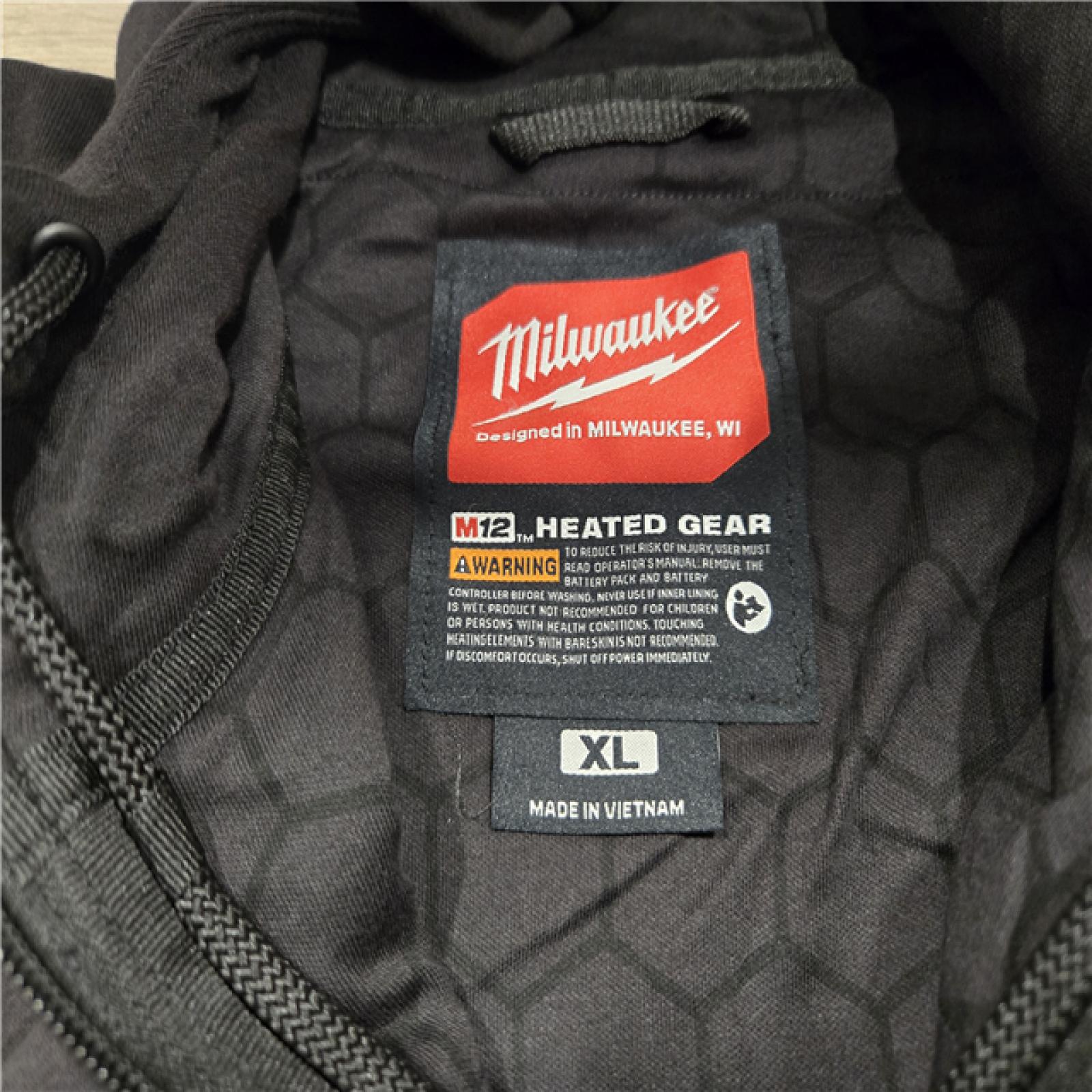AS-IS Milwaukee XL Black M12 Heated Hoodie Kit