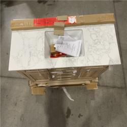 DALLAS LOCATION- HOME DECORATORS COLLECTION DOVETON 48in. WEATHERED TAN- BATHROOM VANITY