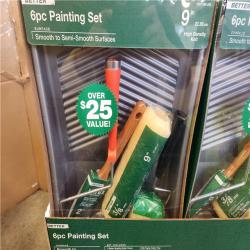 Phoenix NEW Premium Painting Set 6-Piece Plastic Tray/High-Density Polyester Knit Paint Applicator Kit (120-Boxes)