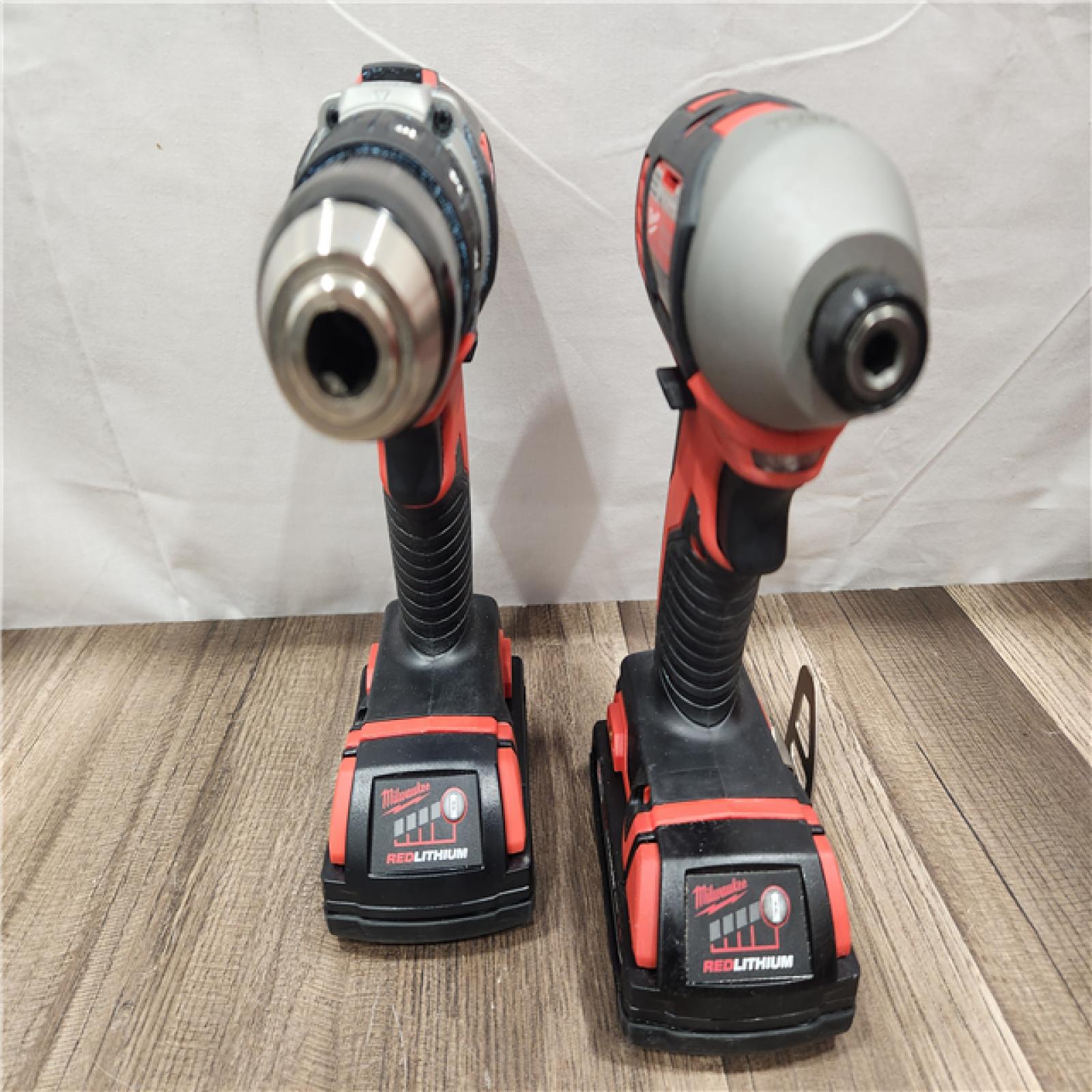 AS-IS- Milwaukee 18V Cordless Brushed 2-Tool Drill/Driver and Impact Driver Kit