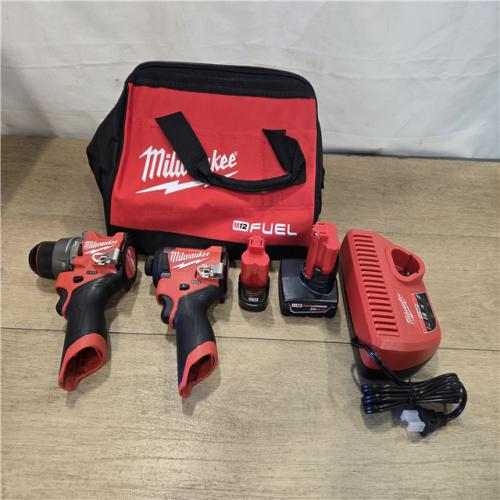 AS-IS Milwaukee FUEL 12V Cordless Hammer Drill and Impact Driver Combo Kit