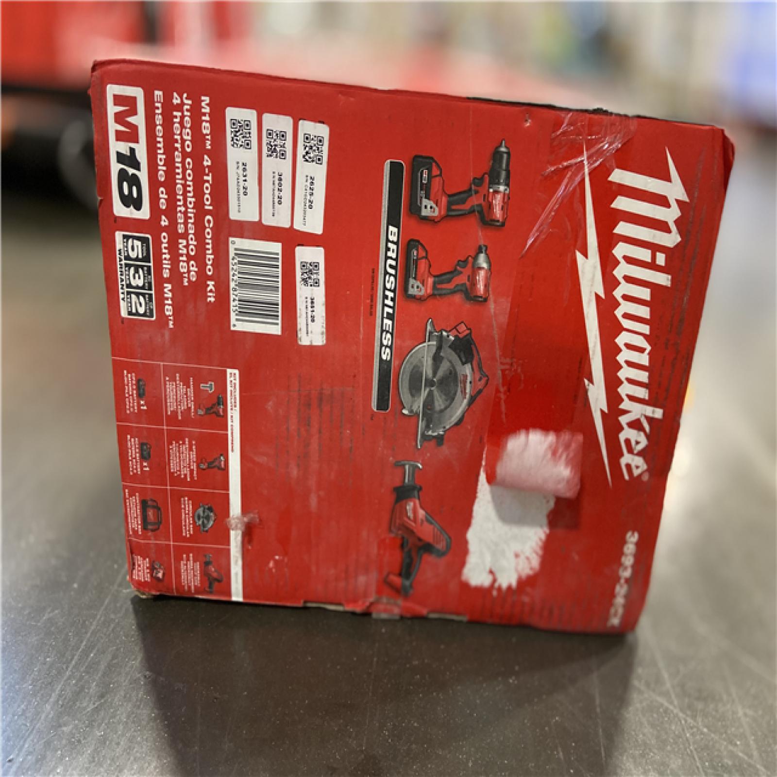 AS-IS Milwaukee M18 4 Tool Combo Kit