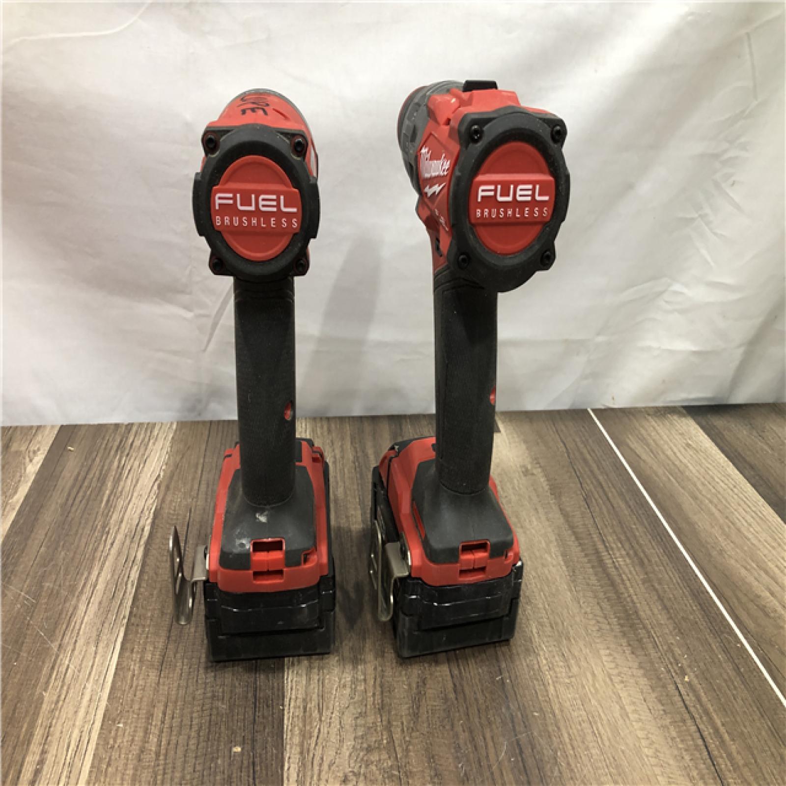 AS-IS Milwaukee FUEL 18V Lithium-Ion Brushless Cordless Hammer Drill and Impact Driver Combo Kit