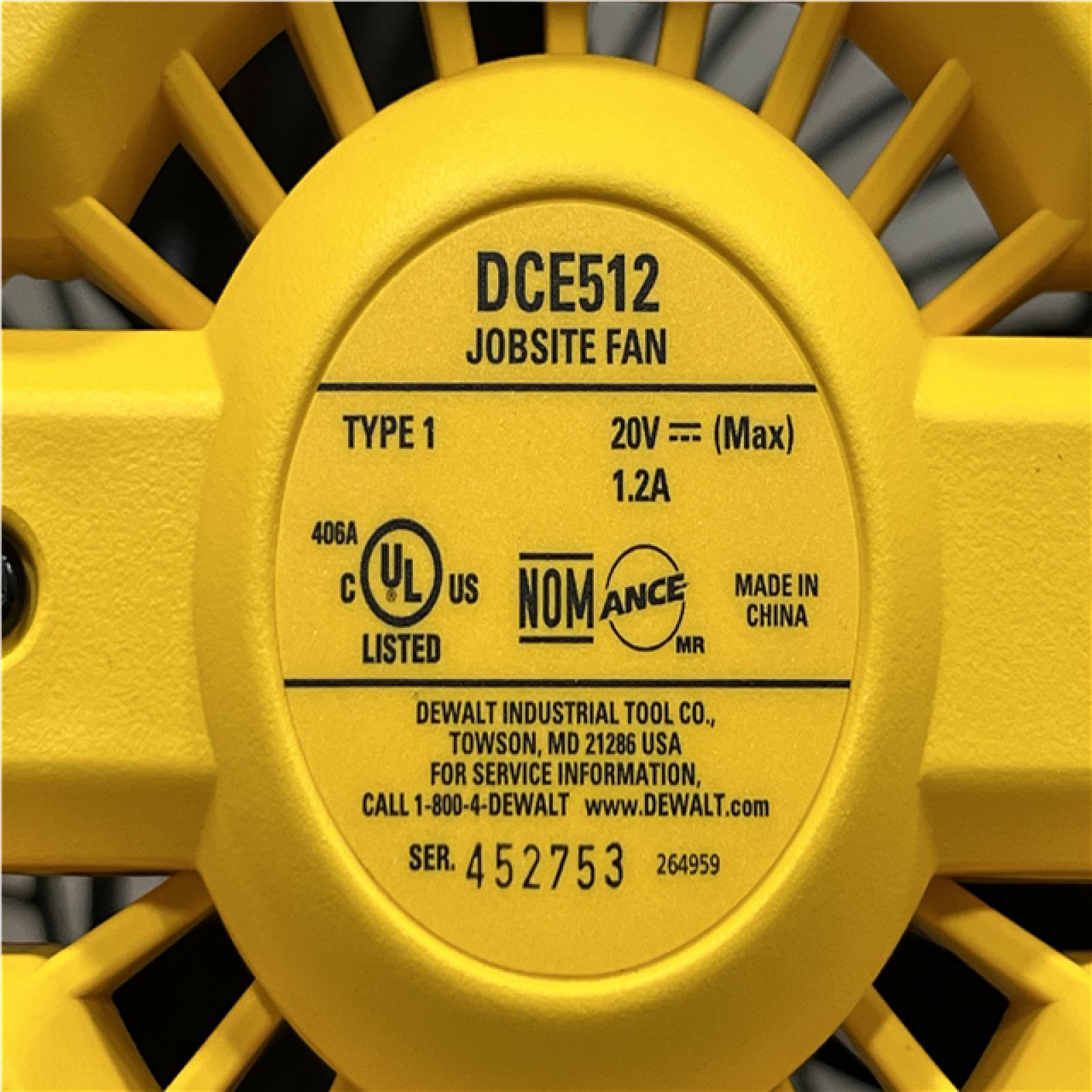 AS-IS DEWALT 20V MAX Jobsite Fan (Tool Only)