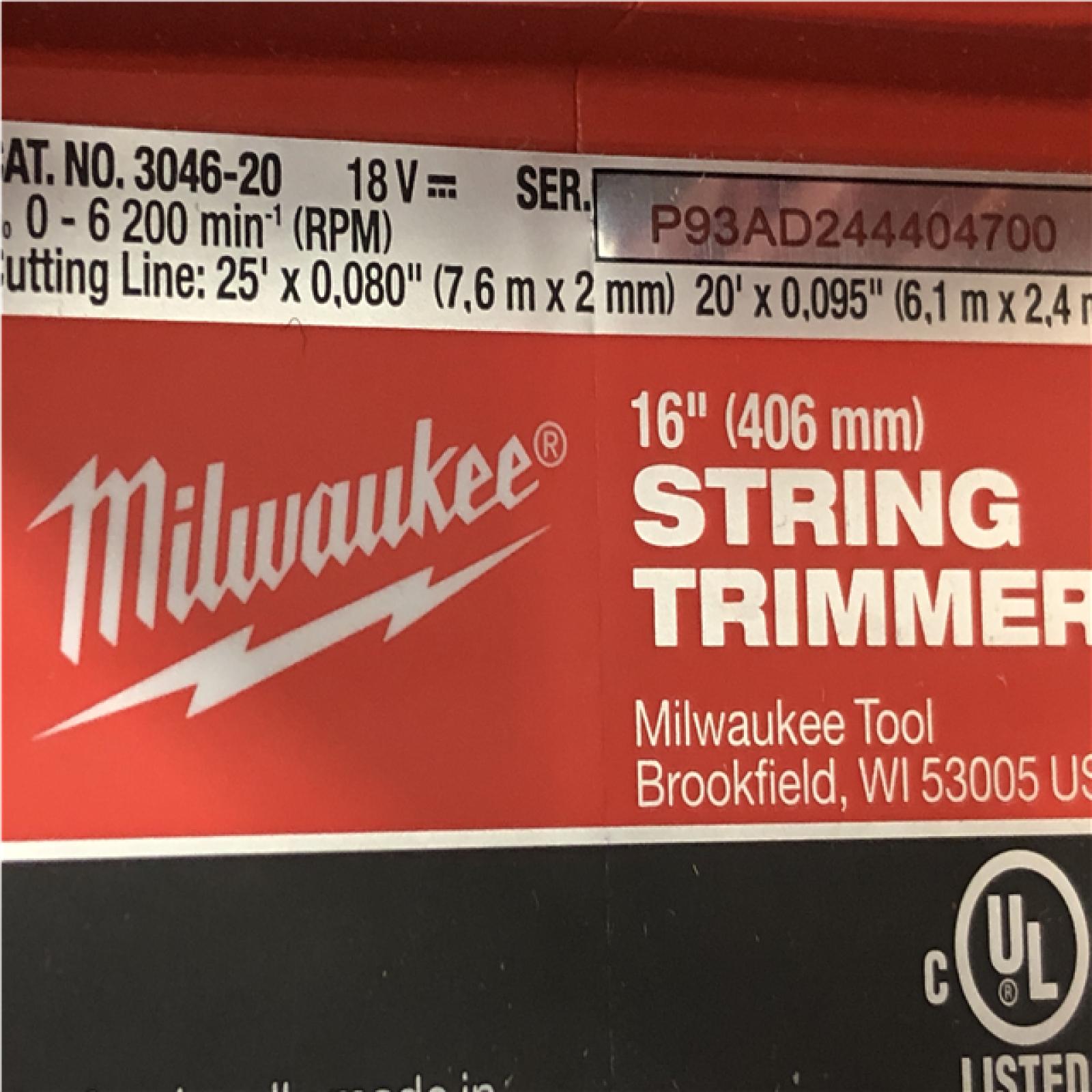 AS-IS -Milwaukee M18 Electric String Trimmer Kit (Battery & Charger)