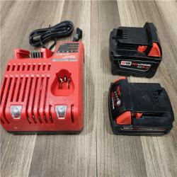 AS-IS Milwaukee M18 18-Volt Lithium-Ion Starter Kit with One 5.0 Ah and One 2.0 Ah Battery and Charger