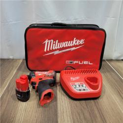 AS-IS Milwaukee M12 FUEL 12 V 1/4 in. Cordless Brushless Impact Driver (Tool KIT battery & charge)
