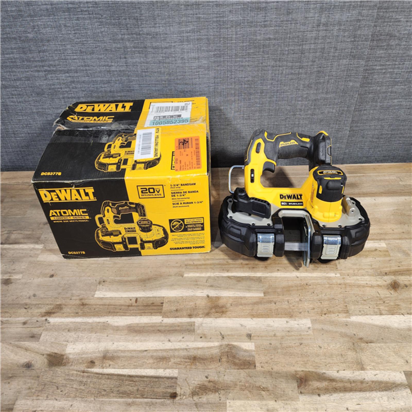 HOUSTON LOCATION - AS-IS Dewalt DCS377B 20V MAX ATOMIC Brushless Cordless 1-3/4  Compact Bandsaw (TOOL ONLY)