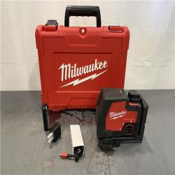 AS-IS - MILWAUKEE 100 Ft. REDLITHIUM Lithium-Ion USB Green Rechargeable Cross Line Laser Level with Charger