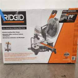 Phoenix Location Good Condition RIDGID 15 Amp Corded 12 in. Dual Bevel Sliding Miter Saw with 70 Deg. Miter Capacity and LED Cut Line Indicator R4222