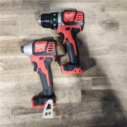 HOUSTON LOCATION - AS-IS Milwaukee 18V Lithium-Ion Cordless Drill Driver/Impact Driver Combo Kit