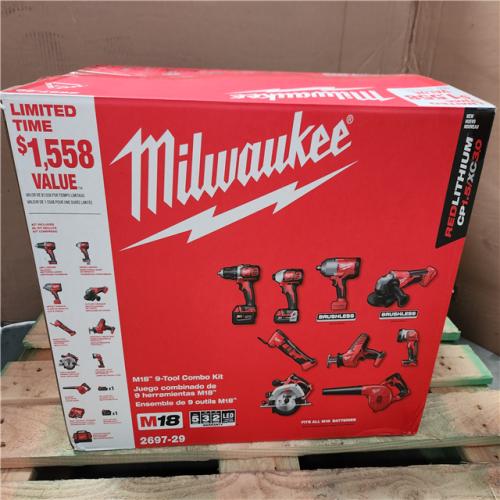 California NEW Milwaukee M18 9-Tool Combo Kit