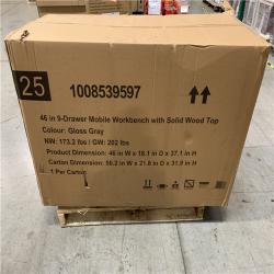 DALLAS LOCATION - HUSKY 46IN 9 DRAWER MOBILE WORKBENCH