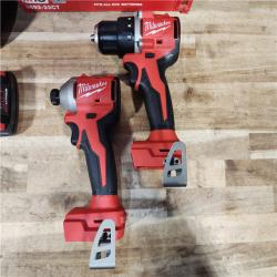 HOUSTON LOCATION - AS-IS Milwaukee 18V Lithium-Ion Brushless Cordless Compact Drill/Impact Combo Kit