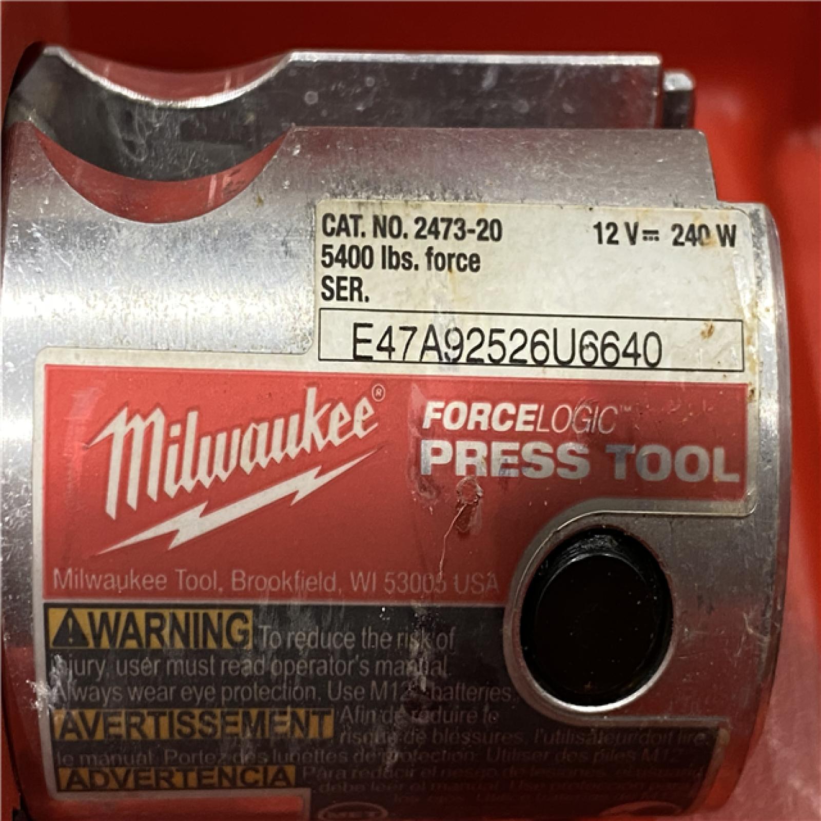AS-IS Milwaukee 12-Volt Lithium-Ion Force Logic Cordless Press Tool Kit