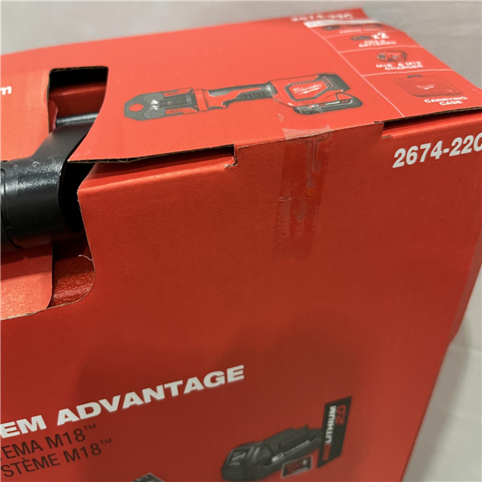 NEW - Milwaukee 18V Lithium-Ion Cordless Short Throw Press Tool Kit