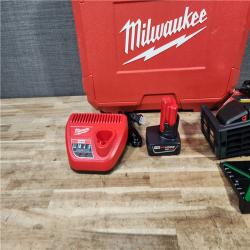 HOUSTON LOCATION - AS - IS Milwaukee 12-Volt Lithium-Ion Cordless Green 250 ft. 3-Plane Laser Level Kit