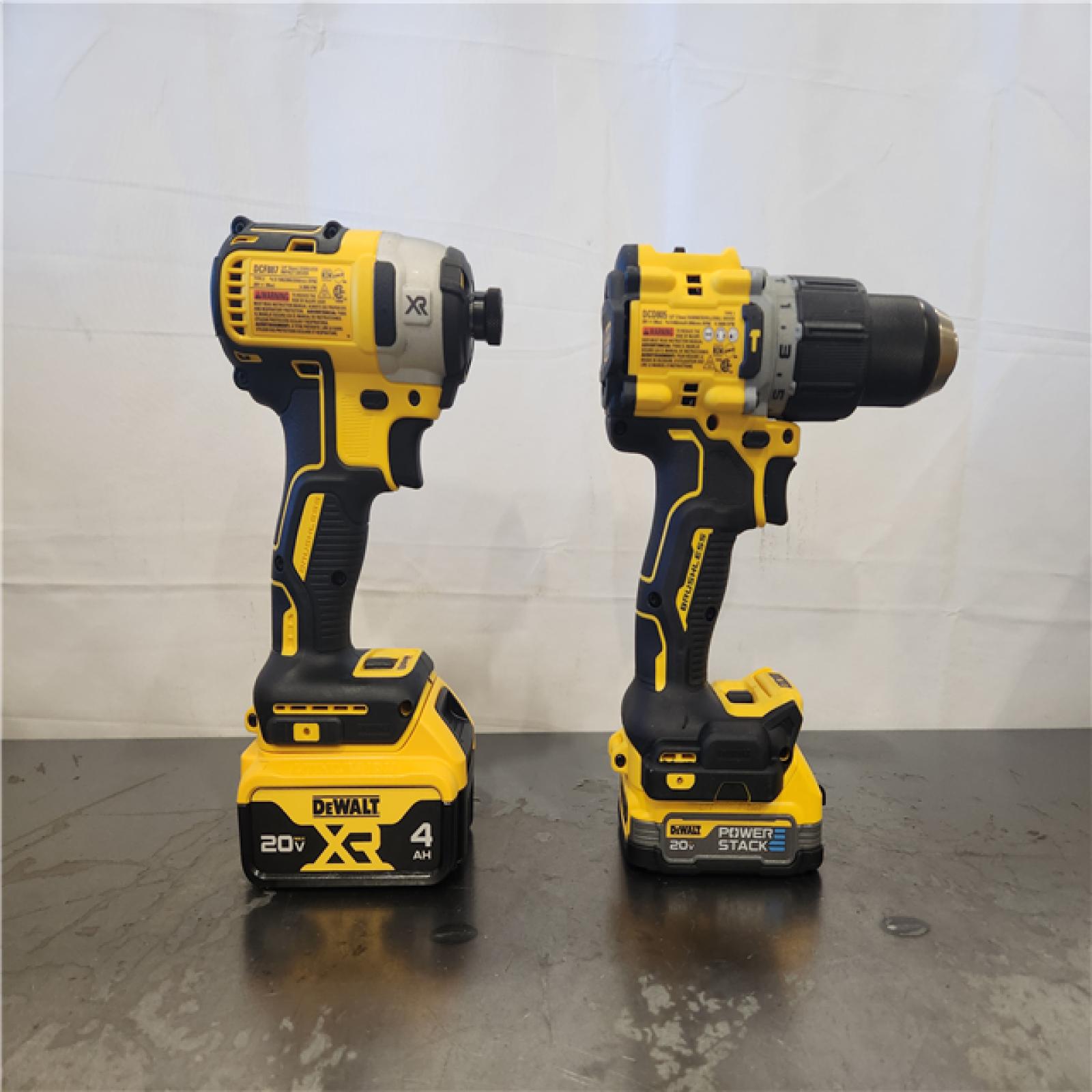 AS-IS- Dewalt DCK249E1M1 20V MAX XR Brushless Lithium-Ion 1/2 in. Cordless Hammer Drill Driver and Impact Driver Combo Kit with 1 (1.7 Ah/4 Ah)