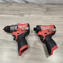 LIKE NEW! - Milwaukee 3497-22 12V Brushless Hammer Drill and Impact Driver Combo Kit