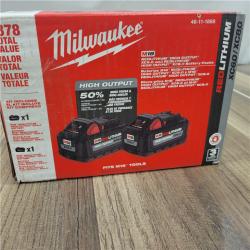 AS-IS Milwaukee M18 REDLITHIUM HIGH OUTPUT XC8.0 & M18 REDLITHIUM HIGH OUTPUT XC6.0 Battery 2 Pack - 48-11-1868