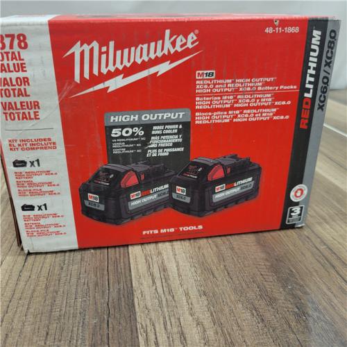 AS-IS Milwaukee M18 REDLITHIUM HIGH OUTPUT XC8.0 & M18 REDLITHIUM HIGH OUTPUT XC6.0 Battery 2 Pack - 48-11-1868