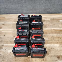 HOUSTON LOCATION - AS-IS MILWAUKEE BATTERY PACK QTY - 10