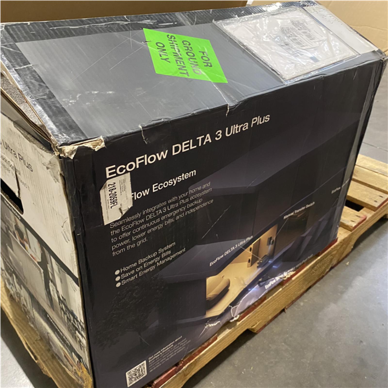 Dallas Location - As-Is EcoFlow 3600-Watt Delta 3 Ultra Plus 3072Wh Capacity  Push-Button Start Battery Generator