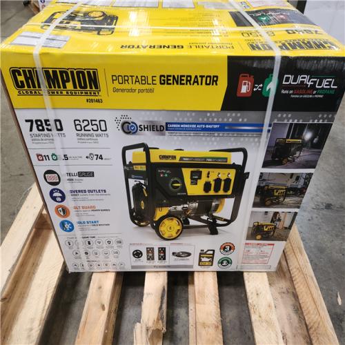 Phoenix NEW Champion Power Equipment 7850/6250-Watt Recoil Start Dual Fuel Portable Generator w/ Free 3-Year Warranty for Home Backup and Storm Prep (SEALED)