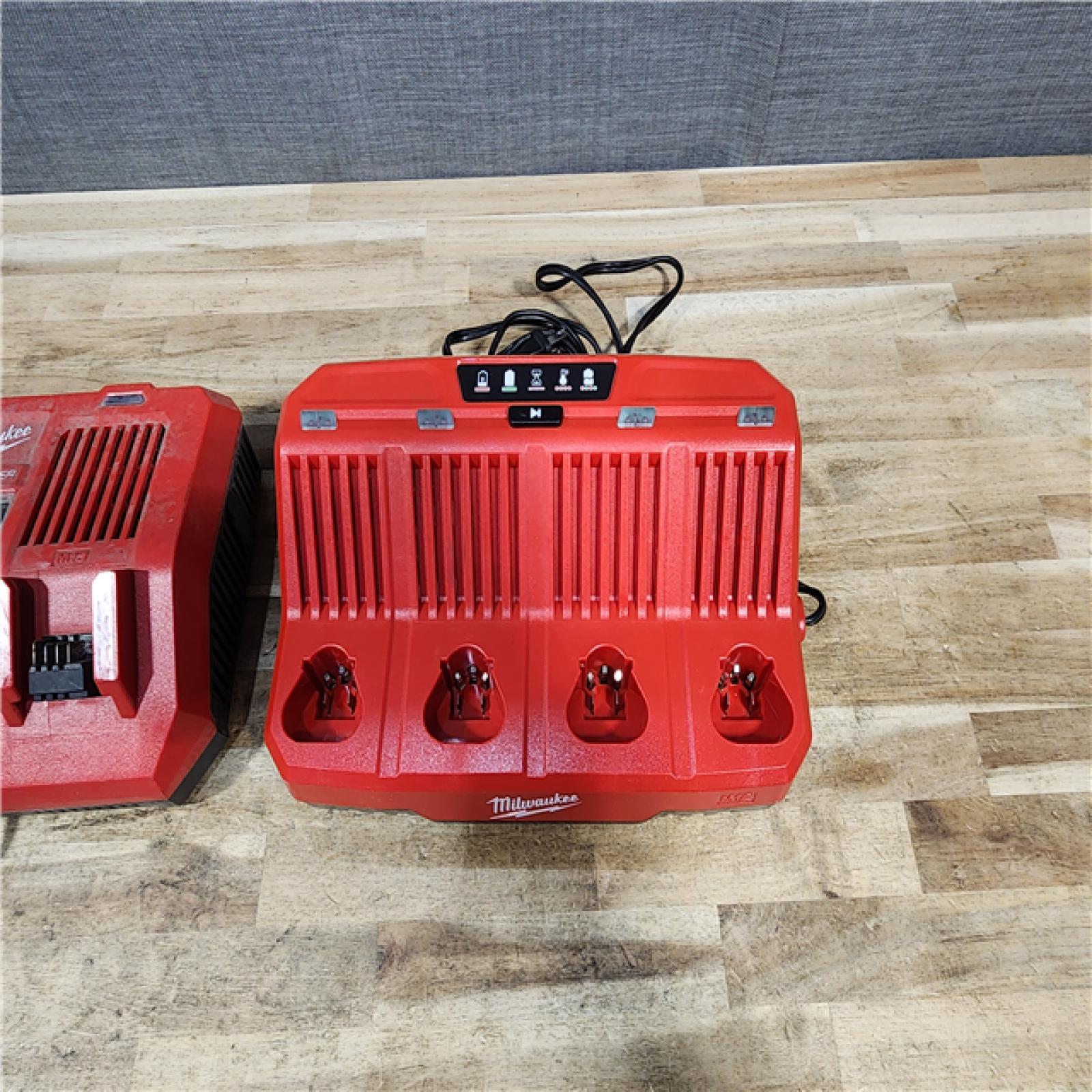 HOUSTON LOCATION - AS - IS MILWAUKEE BATTERY CHARGER PACK QTY - 2