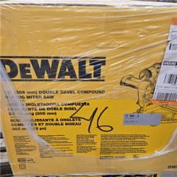 NEW- DEWALT 15 Amp Corded 12 in. Double Bevel Sliding Compound Miter Saw, Blade Wrench and Material Clamp