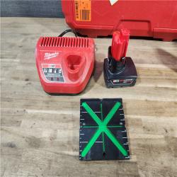 HOUSTON LOCATION - AS-IS Milwaukee-3632-21 M12 Green Beam Laser 360° 3-Plane Kit