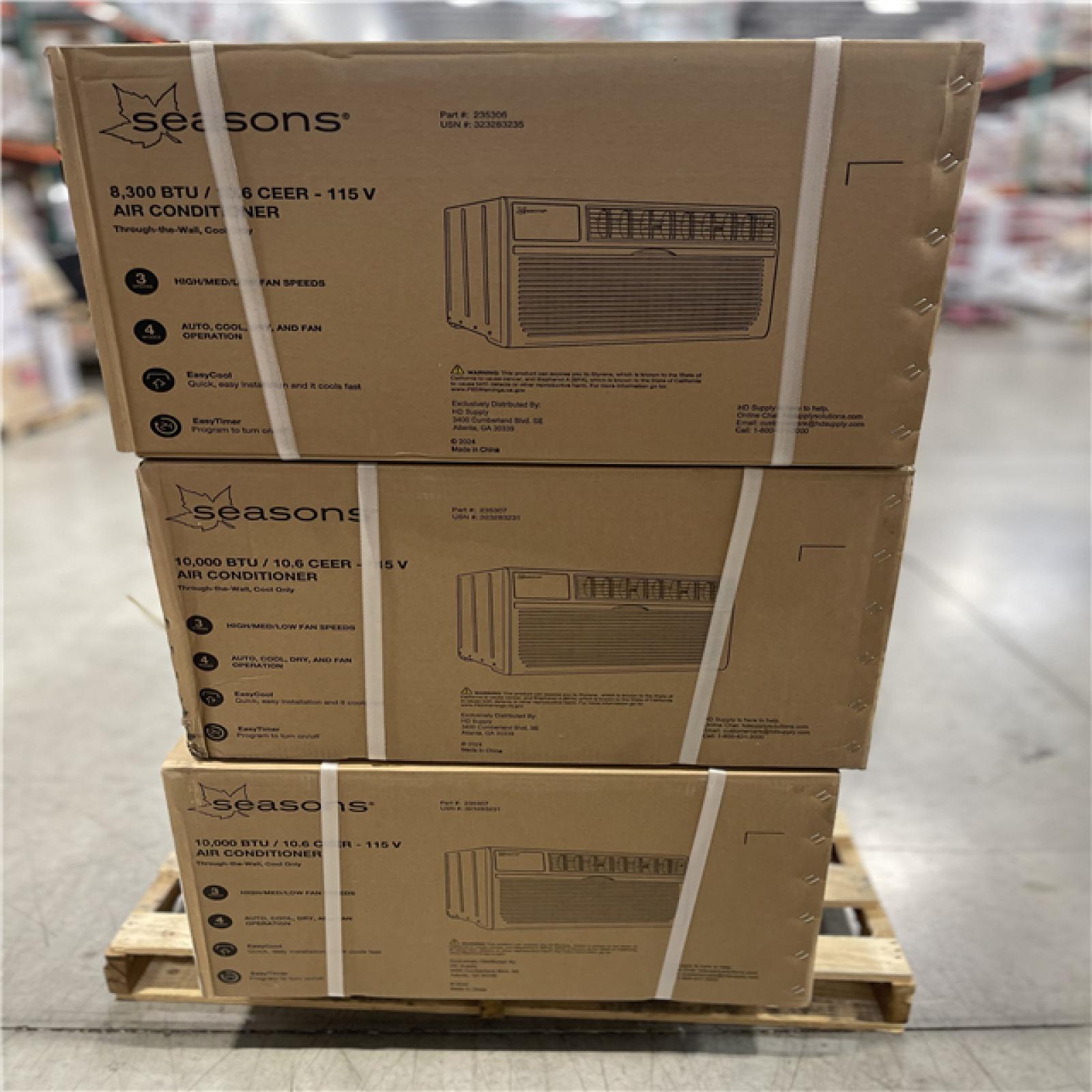 DALLAS LOCATION- SEASONS AIR CONDITIONING UNIT MIXED PALLET (6 UNITS)