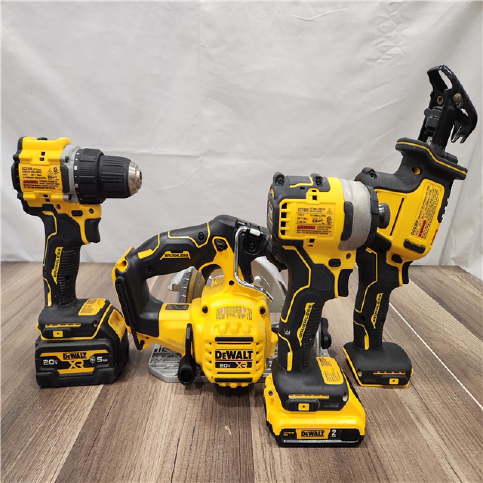 AS-IS- DEWALT 20V MAX Lithium-Ion Cordless 7-Tool Combo Kit with 2.0 Ah Battery  5.0 Ah Battery and Charger
