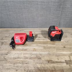 HOUSTON LOCATION - AS-IS Milwaukee Green 125 Ft. Cross Line and Plumb Points Laser Level Kit