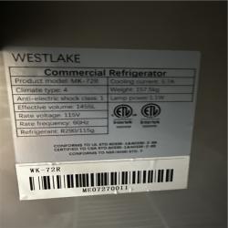 California AS-IS Westlake Commercial Refrigerator 3 Door/3 Section Model MK-72R