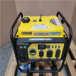 CALIFORNIA AS-IS CHAMPION 5 300 STARTING WATT 4 250 RUNNING WATT DUAL FUEL GENERATOR