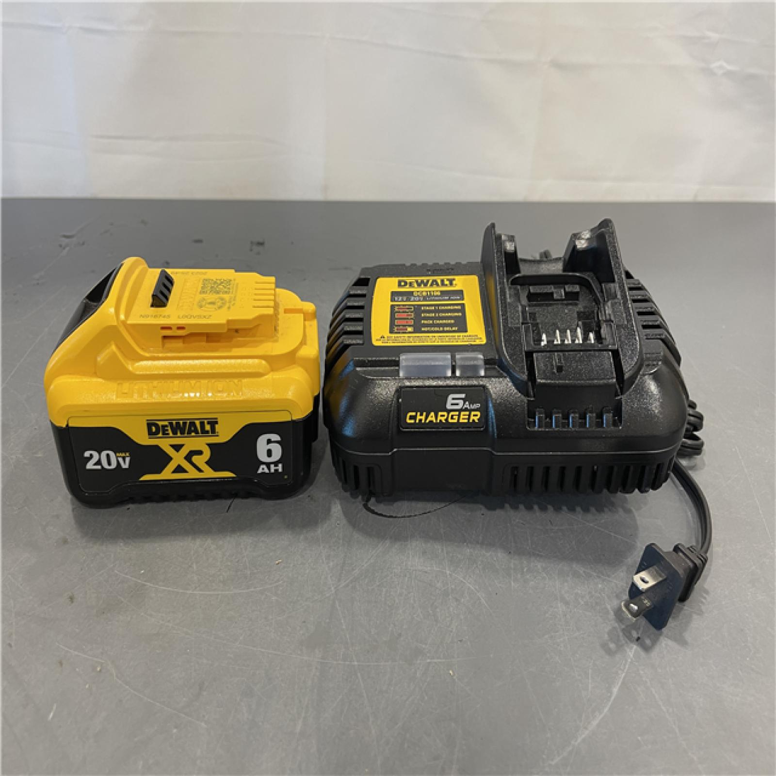 AS-IS - Dewalt 20V Lithium-Ion 6.0Ah Battery Pack & Charger Kit