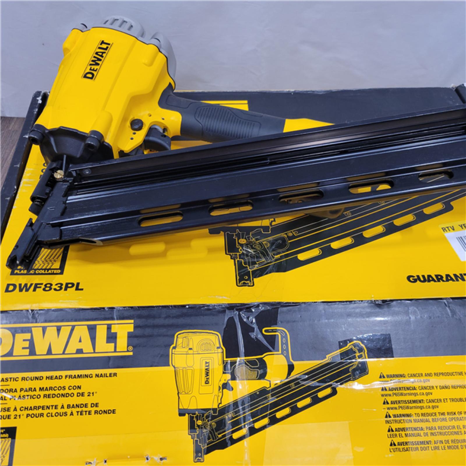 AS-IS DEWALT 21 Pneumatic Collated Framing Nailer