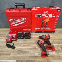 HOUSTON LOCATION - AS-IS Milwaukee FUEL 18V Lithium-Ion Brushless Cordless Hammer Drill and Impact Driver Combo Kit