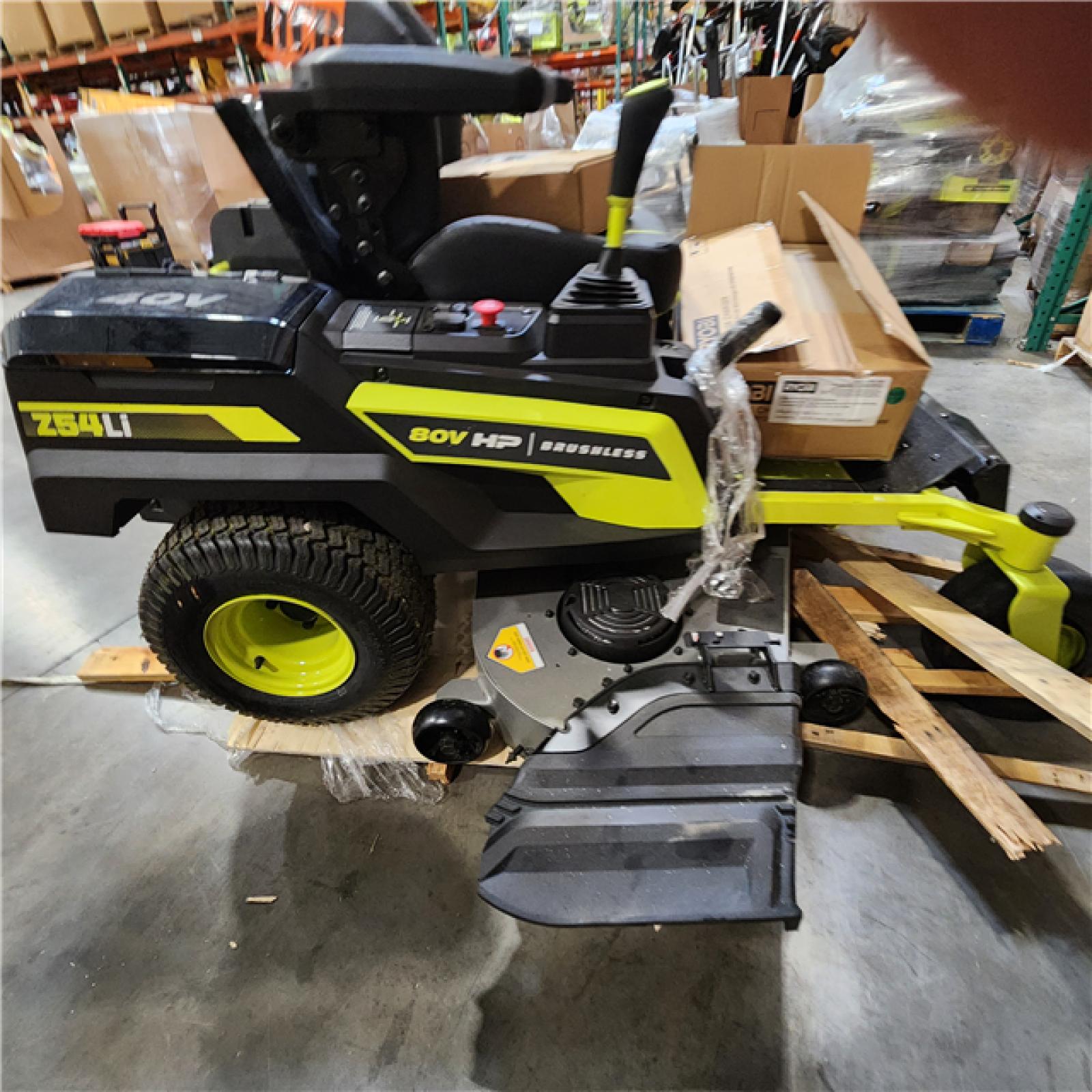 Dallas Location - As-Is RYOBI 80V HP BRUSHLESS 54 LITHIUM ELECTRIC ZERO TURN RIDING MOWER