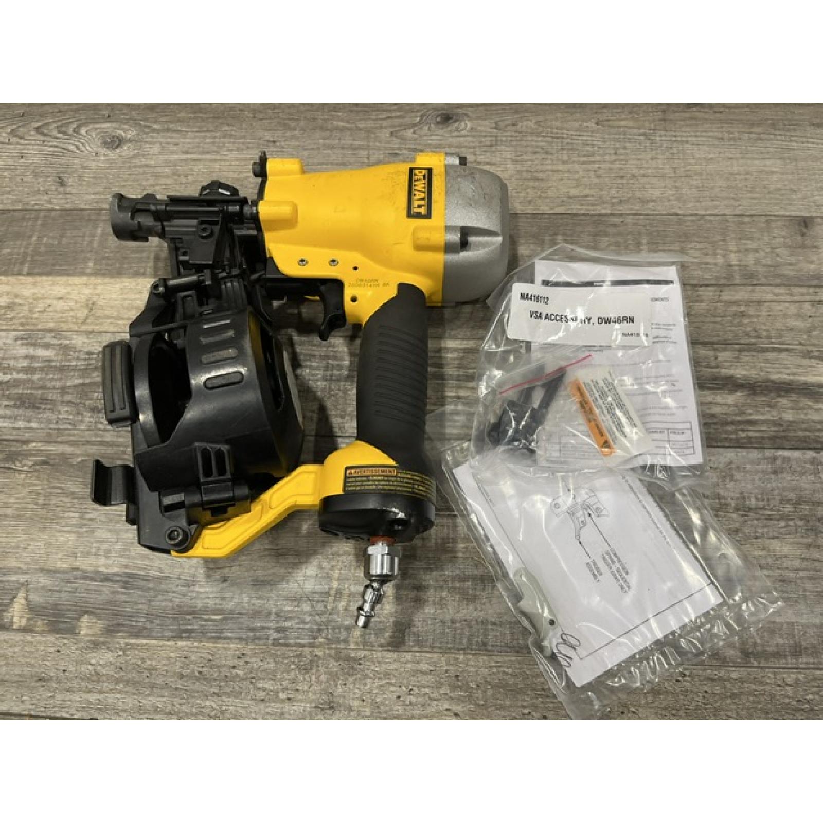 AS-IS DEWALT 1-3/4 in. 15 Degree Pneumatic Coil Roofing Nailer (Tool-Only)