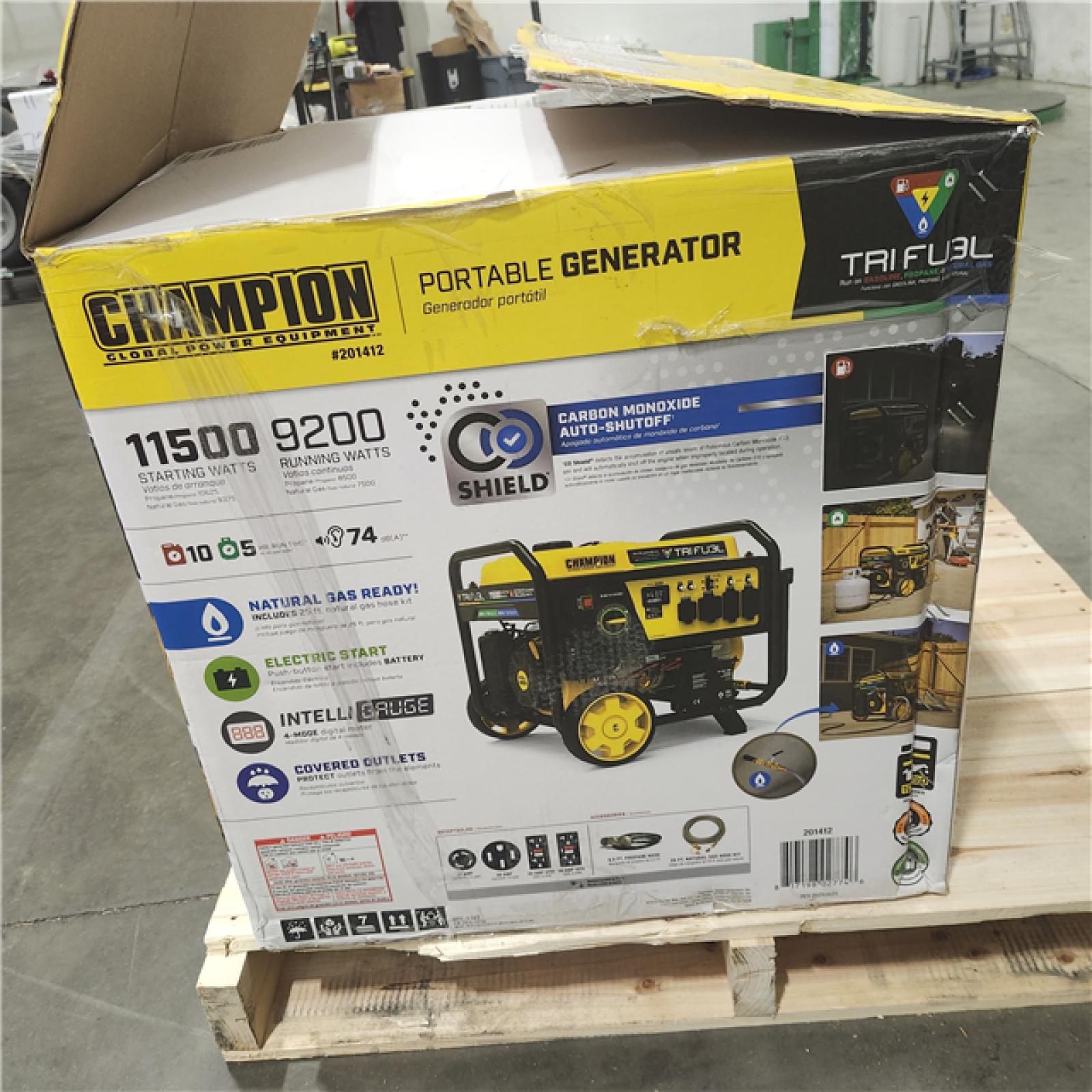 Dallas Location - As-Is Champion Power Equipment 11 500/9 200-Watt Gasoline Portable Generator