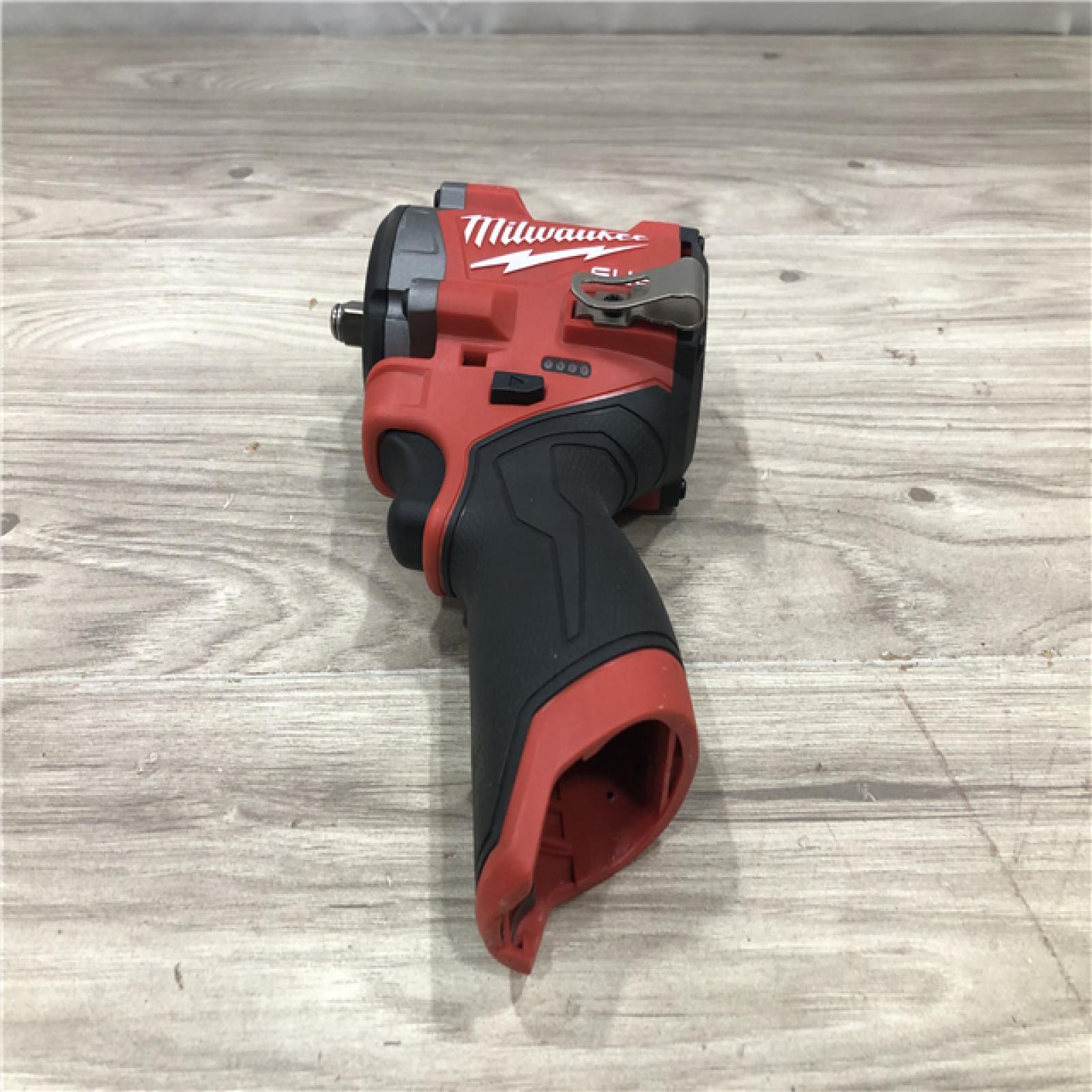 AS-IS Milwaukee FUEL 12V Lithium-Ion Cordless Stubby 3/8 in. Impact Wrench (Tool-Only)