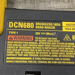 AS-IS DEWALT 20V MAX XR Lithium-Ion Electric Cordless 18-Gauge Brad Nailer (Tool Only)