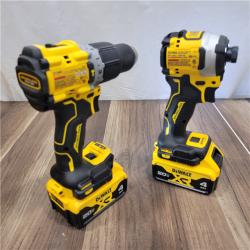 GOOD DEWALT 20V MAX XR Hammer Drill and ATOMIC Impact Driver 2 Tool Cordless Combo Kit with (2) 4.0Ah Batteries, Charger, and Bag